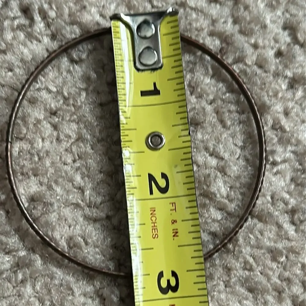 Women’s vintage dainty bronze braided patterned bangle‎ bracelet one size